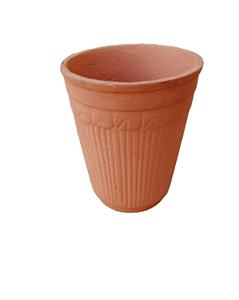 Mug à café en argile Kulhad, design vintage orange, réutilisable, certifié CE, écologique, pour usage domestique - Product Image 1