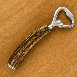 Ouvre-bouteille en corne naturelle fait main, ustensile de bar rustique avec poignée unique en corne, ouvre-bouteille vintage pour bar à domicile, restaurant - Product Image 2