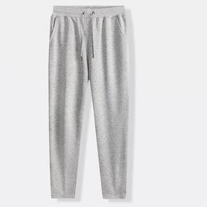 Pantalon de survêtement décontracté en coton 320g, coupe ample, couleur unie, broderie logo personnalisée OEM, prix usine Chine Bangladesh - Product Image 5