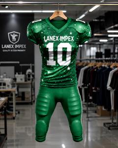 Nuevo Diseño Personalizado de Uniforme de Fútbol Americano Verde, Jersey de Práctica para Hombre, Número 10, Impresión por Sublimación, Poliéster Transpirable - Product Image 5