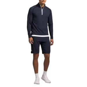 Fournisseur en gros de vêtements de sport pour la gym – Ensemble 2 pièces respirant avec logo personnalisé, coupe élastique régulière, imprimé uni - Product Image 1