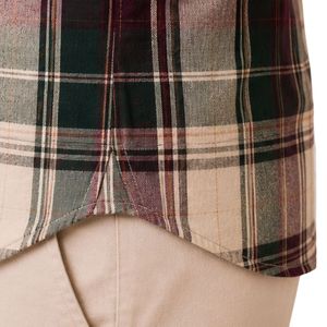 Chemise à carreaux vert bordeaux beige pour homme, manches longues, décontractée, boutonnée, en coton, personnalisable, vente en gros, vêtements de mode - Product Image 4