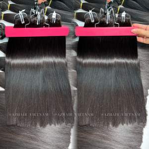 Europe Standard vente en gros liste meilleure qualité 100% vietnamien Remy faisceaux de cheveux humains trame Super Double Extensions de cheveux humains - Product Image 1