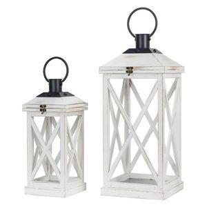 Wooden Candle Lantern for Farmhouse Interior Decor <b>Fireplace</b> <b>Mantel</b> Wedding Celebrations and Cozy Home Ambiance - Product Image 5