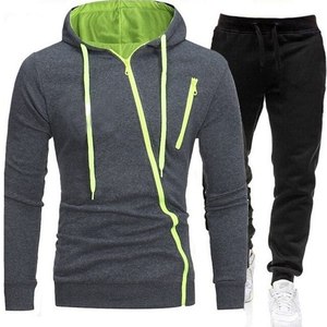 Ensemble de survêtement 2-en-1 moderne en polaire à carreaux pour homme, léger, en polyester et coton, idéal pour l'hiver et les loisirs - Product Image 3