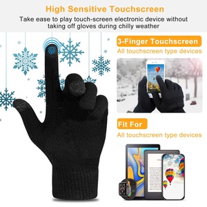 Guanti termici invernali Unisex 1 paio Touchscreen antivento compatibile per sport all'aria aperta-3 opzioni di colore per lo sci in bicicletta di più - Product Image 6