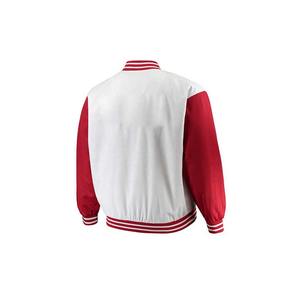 แจ็คเก็ตเบสบอลแบบ Varsity Letterman สำหรับผู้ชาย ทำจากแขนเสื้อหนังและตัวเสื้อทำจากผ้าขนสัตว์ - Product Image 3