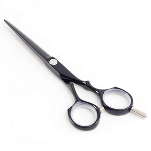 Ciseaux de coiffure MARI INSTRUMENTS pour droitiers, couleur noire, lame de rasoir, utilisation en salon de beauté, ciseaux de barbier professionnels - Product Image 5