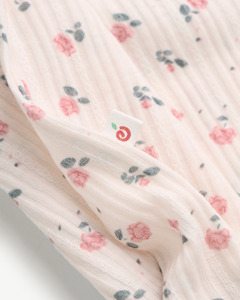 MAMACHERI 21S26JUMG001J Combinaison en coton pour bébé fille, imprimé floral, manches régulières, col carré, fermeture à boutons-pression, respirante, mignonne - Product Image 5