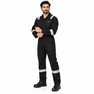Ropa de Trabajo de Alta Visibilidad para Hombre, 100% Algodón, Verde Oliva, Reflectante, Antidesgarro, con Bolsillos con Cremallera y Cierre de Gancho y Bucle, Certificación CE/EU - Product Image 3