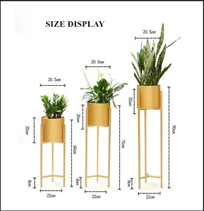 Meilleures ventes 2026 : Pots de fleurs en métal finition or brut, accessoires de décoration d'intérieur de luxe - Product Image 4