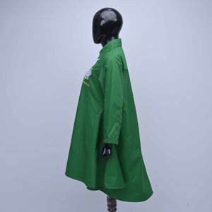 ชุดเดรสลำลองสีเขียวสำหรับผู้หญิง สไตล์สั่งทำพิเศษ ปักลายยาว ผ้าฝ้าย OEM แบบสั่งทำได้  ทรงไฮโลว์ - Product Image 4