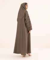 Abaya islamique saoudienne pour femmes, grande taille, broderie personnalisée, polyester respirant, léger, longueur au sol, ouverture devant, noir, pour musulmanes