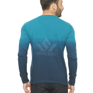 Camiseta de Punto de Manga Larga para Hombre, Color Negro y Rojo, Cuello Redondo, Corte Ajustado Informal, Logotipo Frontal, Secado Rápido - Product Image 2