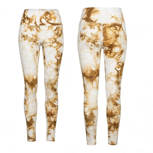 Leggings de yoga taille haute pour femme avec logo personnalisé, imprimé marbré, anti-transparence, pour la gym et l'entraînement - Product Image 4