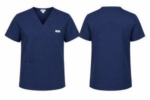 Custom Made Comfortable Woven Spandex Medical <b>Scrub</b> Shirts <b>Plus</b> <b>Size</b> Lightweight Hospital Uniforms for Sale - Product Image 5