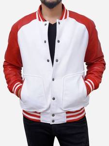 Veste universitaire personnalisée en molleton épais avec patch en chenille, imperméable, respirante, réversible, 100% polyester, OEM pour hommes - Product Image 3