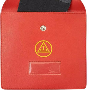Masonic Royal Arch Gold Pocket Jewel Holder Red Leather (<b>Medium</b>) – Freemason Jewelry <b>Case</b> - Product Image 1