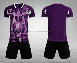 Uniforme de Fútbol Personalizado de Alta Calidad para Hombre, Camiseta de Fútbol para Adultos, 100% Poliéster, Ligero, de Secado Rápido, Transpirable, de Manga Corta - Product Image 2