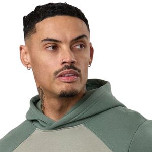 Sweat à capuche décontracté pour homme en polaire polyester/coton vert sauge, idéal pour le sport et le streetwear - Product Image 3