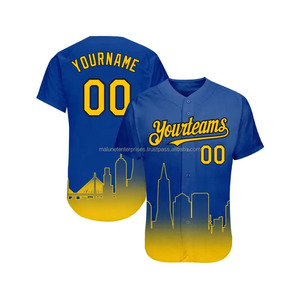 Proveedor Directo de Fábrica, Camisetas de Béisbol y Sóftbol Unisex, 100% Poliéster, Sublimadas, con Logotipo Personalizado, Nombres de Equipos, Servicio OEM - Product Image 1