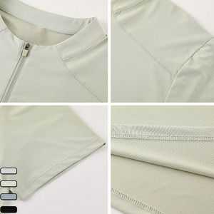 Polo pour homme personnalisé avec fermeture éclair, col montant, tricot décontracté, manches courtes, coupe classique, impression numérique - Product Image 4