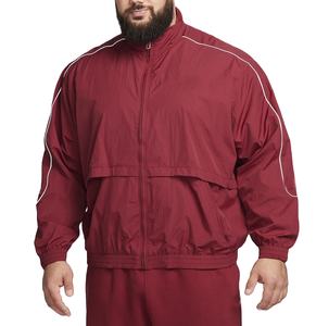 Chándal cortavientos de algodón 100% talla grande verano diseño impreso logotipo personalizado OEM para hombre - Product Image 1