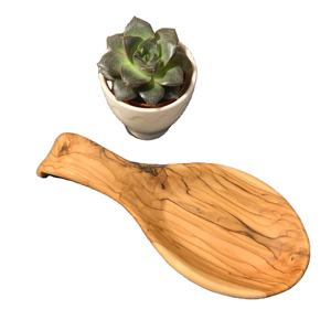 Handcrafted Acacia Wood Spoon Rest Holder Metal <b>Kitchen</b> Holder for Spatulas Spoons <b>Tongs</b> More - Product Image 1