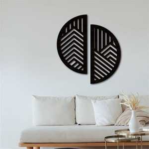 Panneau mural en bois géométrique moderne, décoration murale en bois artisanale pour salon, chambre et décoration intérieure - Product Image 1