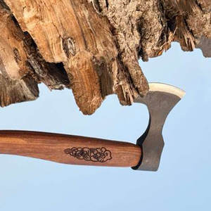 Viking Style Axe Industrial Carbon Steel Head Wooden Handle Nordic Design Camping Bushcraft <b>Wood</b> Chopping <b>Tool</b> Decorative - Product Image 4