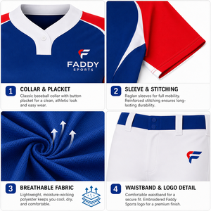 Ensemble d'uniformes de baseball personnalisés par sublimation – Tenue professionnelle pour équipes, maillot et pantalon de baseball anti-humidité pour jeunes et adultes – Vente en gros - Product Image 4