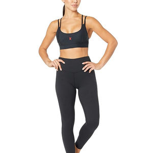 Conjunto Deportivo de Dos Piezas para Mujer, Manga Larga, Logotipo Frontal, Transpirable, Cintura Baja, para Yoga - Product Image 4