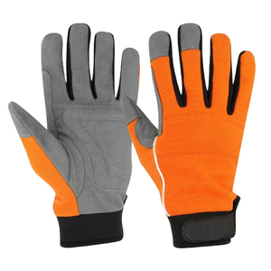Orange Gray Work Gloves with Elastic Wrist Outdoor Sports Use <b>Thermal</b> Opera Length <b>Wool</b> Material Four Seasons Casual Use - Product Image 1