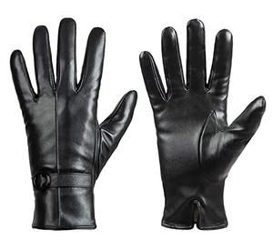 Gants de travail en cuir résistants avec écran tactile - Coupe-vent, respirants et écologiques pour une utilisation quotidienne en extérieur, unisexes - Product Image 2