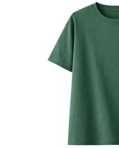 เสื้อยืดผู้หญิงสีเขียวป่าลายปักดอกไม้ ผ้าฝ้ายนุ่ม คอกลม แขนสั้น สไตล์ลำลอง เหมาะสำหรับฤดูร้อน น้ำหนักเบา แฟชั่นทันสมัย - Product Image 4