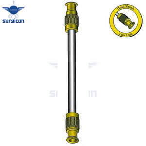 Transfer Adaptor Luer <b>Lock</b> 4.5 cm / 1-3/4" Length 4 mm Diameter Gold Finish Stainless Steel Surgical <b>Medical</b> Instruments - Product Image 2