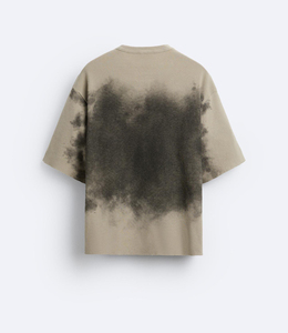 เสื้อยืดแขนสั้นผู้ชายไซส์ใหญ่ลายไท-ได คอโอ ทรงลำลอง พิมพ์ลายสีเทาดำ ขายส่ง - Product Image 2