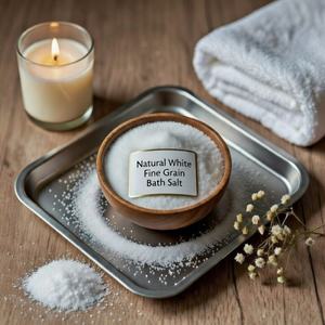 Sel de Bain Naturel Blanc à Grains Fins de l'Himalaya, Minéral Sculpté pour Spa, Thérapie Relaxante, Bain Corporel, Cristal Moderne Doux - Product Image 6