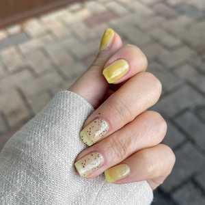 Ongles en gel semi-durcis press-on de qualité salon 100 % authentique, 28 pièces, crème citron, UUUUU UGN012, végétaliens et sans cruauté, coréens - Product Image 3