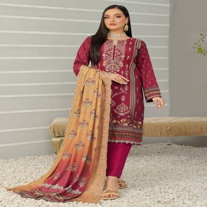 Costumes 3 pièces pakistanais d'hiver pour femmes Impression numérique Bin Hameed Vol Gulfishan Ladies Salwar Kameez Dress Indian Pakistani - Product Image 3
