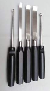 Juego Premium de 5 Piezas de Curetas Óseas y Elevadores Periósticos |   Instrumentos Quirúrgicos Ortopédicos de Acero Inoxidable Alemán |   Aprobado por la CE - Product Image 2