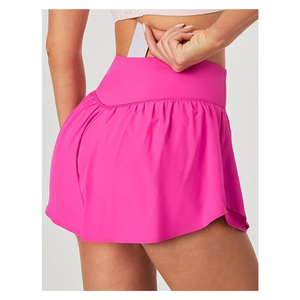Jupe courte bleu roi personnalisée pour femme, best-seller, deux-en-un avec doublure de compression extensible, vêtement de sport d'extérieur, contrôle du ventre - Product Image 5