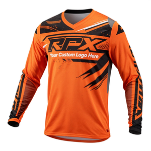 เสื้อเจอร์ซีย์มอเตอร์ครอสแขนยาวสำหรับแข่งรถวิบาก ออกแบบและผลิตเองได้ พร้อมโลโก้ตามสั่ง ผู้ผลิต OEM เสื้อเจอร์ซีย์มอเตอร์ครอสสำหรับผู้ใหญ่ - Product Image 4