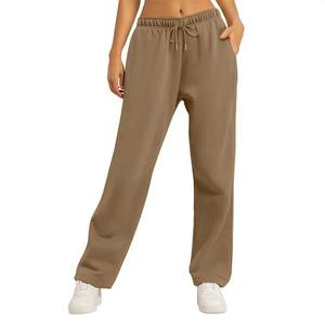 Pantalones Casuales Elegantes de Pierna Ancha, Largos, de Secado Rápido y Antiarrugas para Mujer, Pantalones Lisos para Chicas, Servicio OEM - Product Image 6