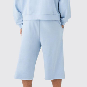 Nuevos Pantalones Cortos Largos para Hombre 2026, Estilo Urbano, 100% Algodón, Felpa Francesa, Transpirables, Ecológicos, de Secado Rápido, Corte Holgado, con Bolsillos Laterales - Product Image 6