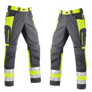 Customized Reflective Safety Breathable Polyester Cargo Pants Durable Hi <b>Vis</b> Workwear Winter <b>Trousers</b> for Men - Product Image 5