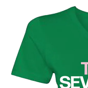 AKA The Seven Club 7 T-shirt vert en coton premium à col rond et manches courtes, doux, respirant, décontracté pour femme - Product Image 2
