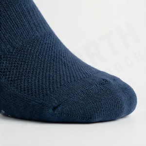Crew <b>Socks</b> Solid Navy Blue 100% Cotton Breathable Knitted Regular Fit Adult Casual Daily Wear Autumn Season - Product Image 6