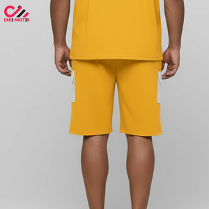 ชุดกีฬาลำลองฤดูร้อนสำหรับผู้ชาย พิมพ์ลายคุณภาพสูง ผ้าฝ้าย 100% เสื้อแขนสั้นน้ำหนักเบาและกางเกงขาสั้น ดีไซน์โลโก้ - Product Image 6