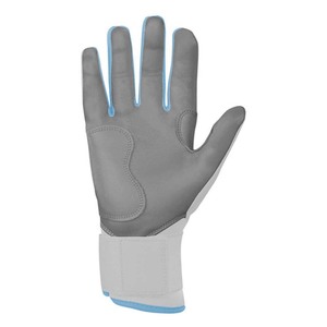 Guante de Bateo de Cuero Blanco con Ribete Azul, Tejido Transpirable, Cierre de Velcro, para Entrenamiento, Unisex, Adulto, Mano Derecha - Product Image 4